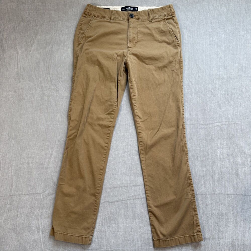 Hollister Epic Flex Straight Chino Pants, Men 30x32 (True 30x30) Khaki Beige